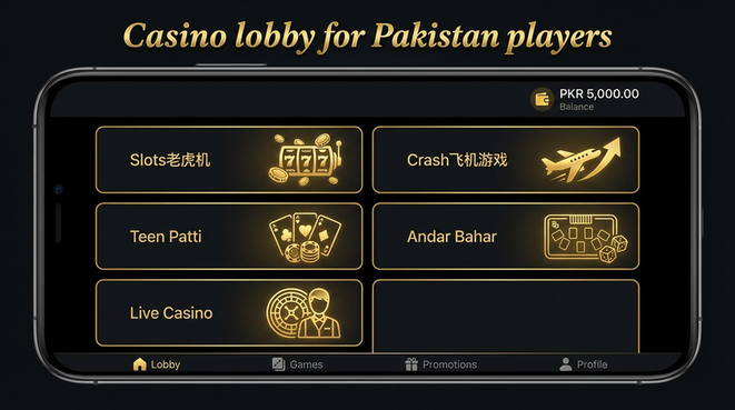 Lobby view of Slots We368 for Pakistan users - 4